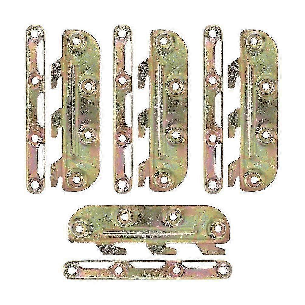 4Pcs Bed Rail Fasteners Metal Bed Frame Rail Brackets Bed Rail Hinge Accessories