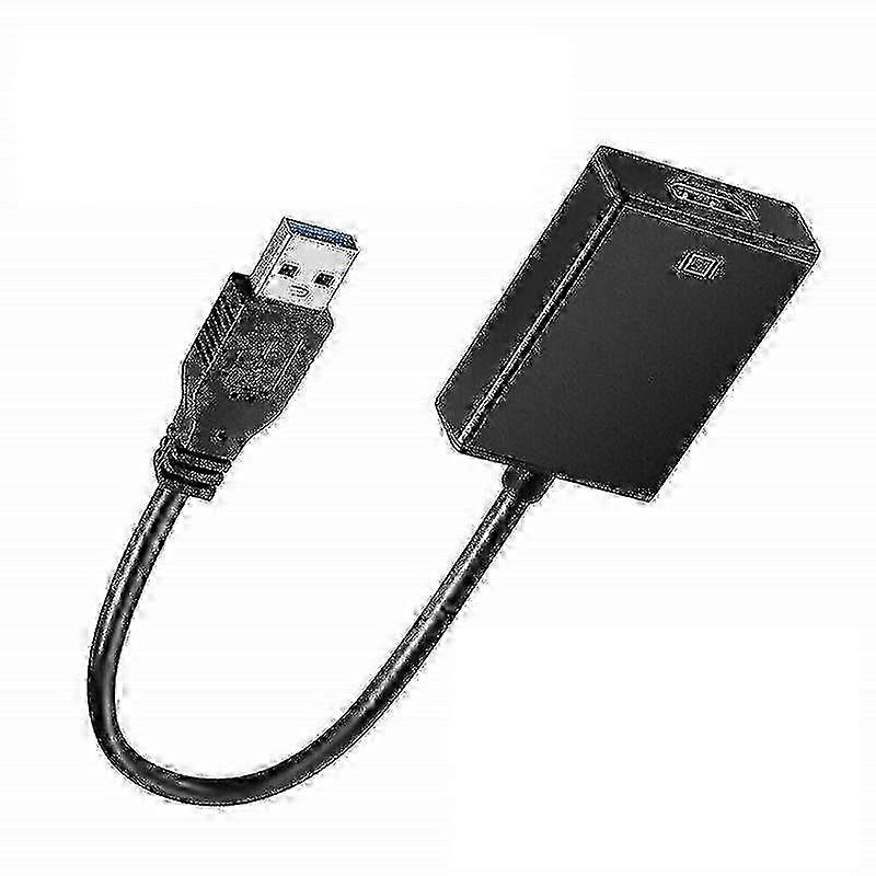 Usb To Hdmi Adapter Usb 3.0/2.0 To Hdmi For Multiple Monitors 1080p Compatible With Windows Xp/7/8/10/11 And Macos(black)