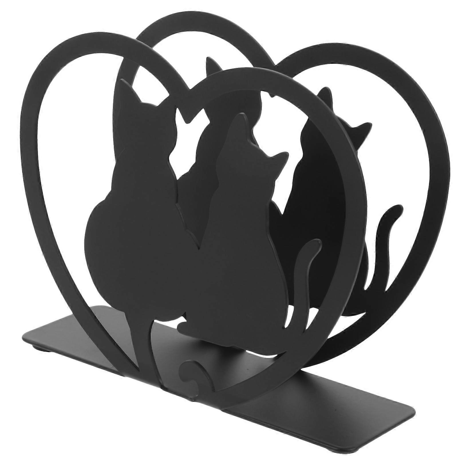 حامل منديل معدني القط النمذجة الزخرفية الأنسجة حامل منديل حامل لحفل زفاف