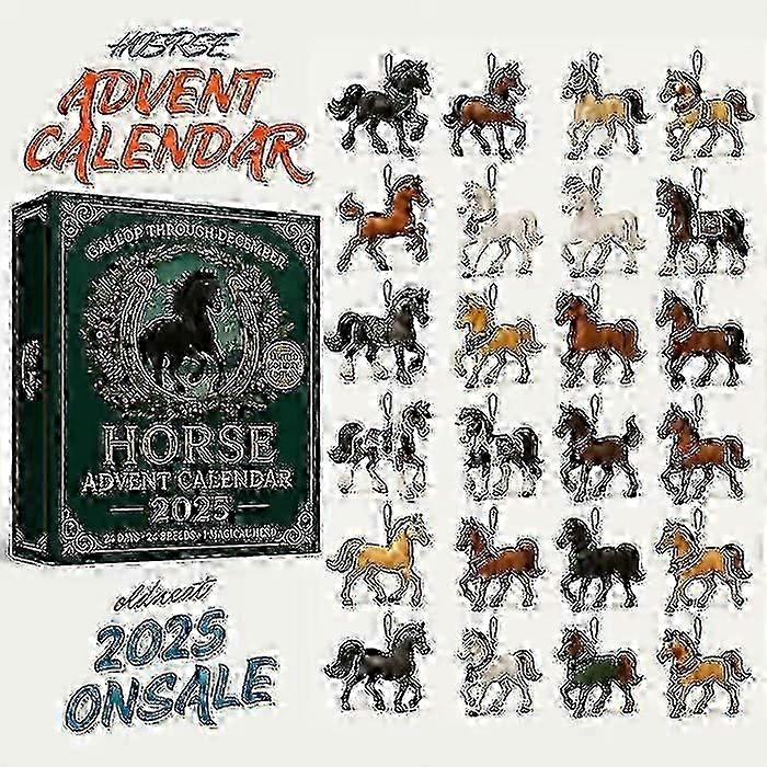 Advent calendar pendant for Christmas - Acrylic blind box countdown with festive decorations