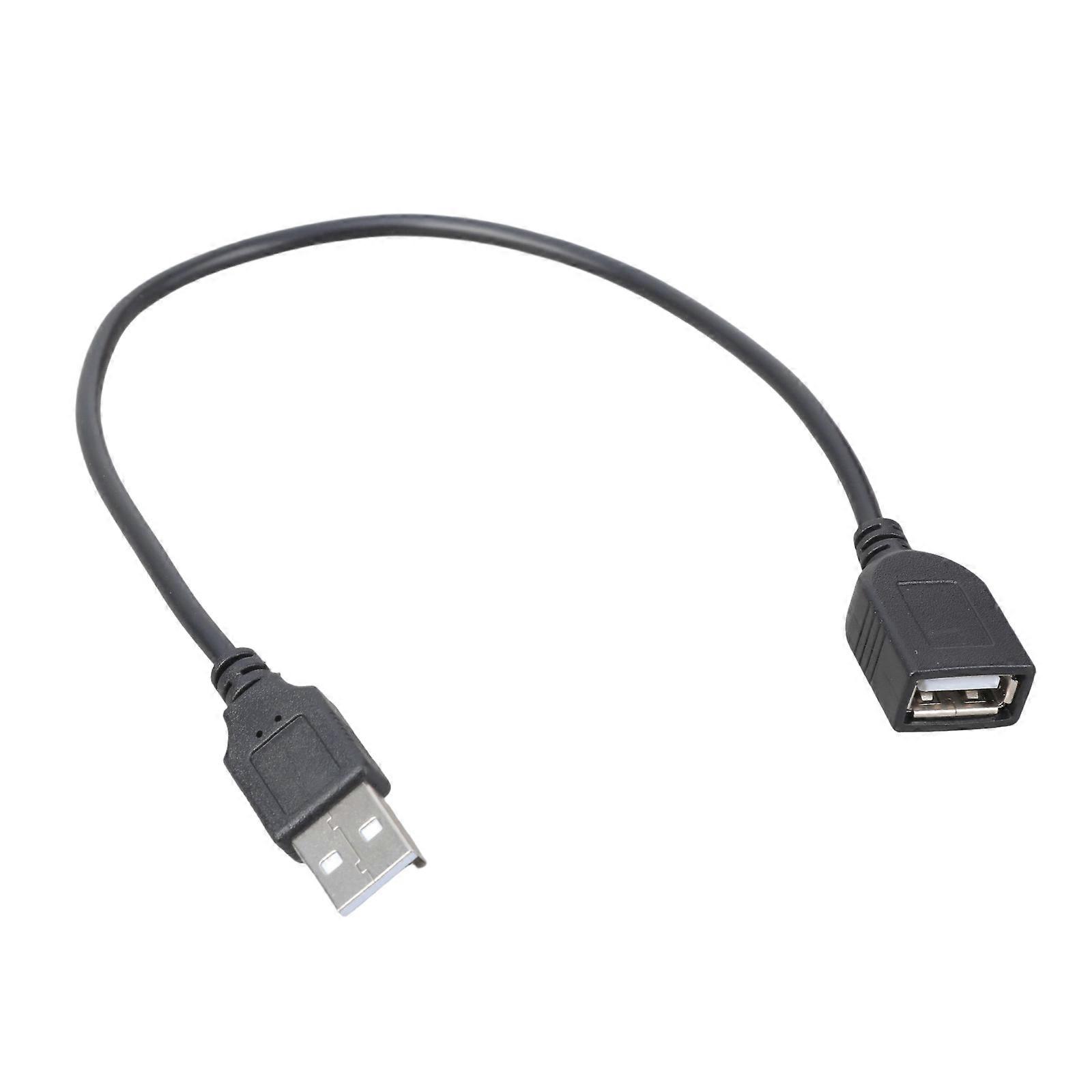 30cm Long USB 2.0 Male to Female Extender Cord Power Wire for Computer TV Charger Electronics Device Connection Multicolor