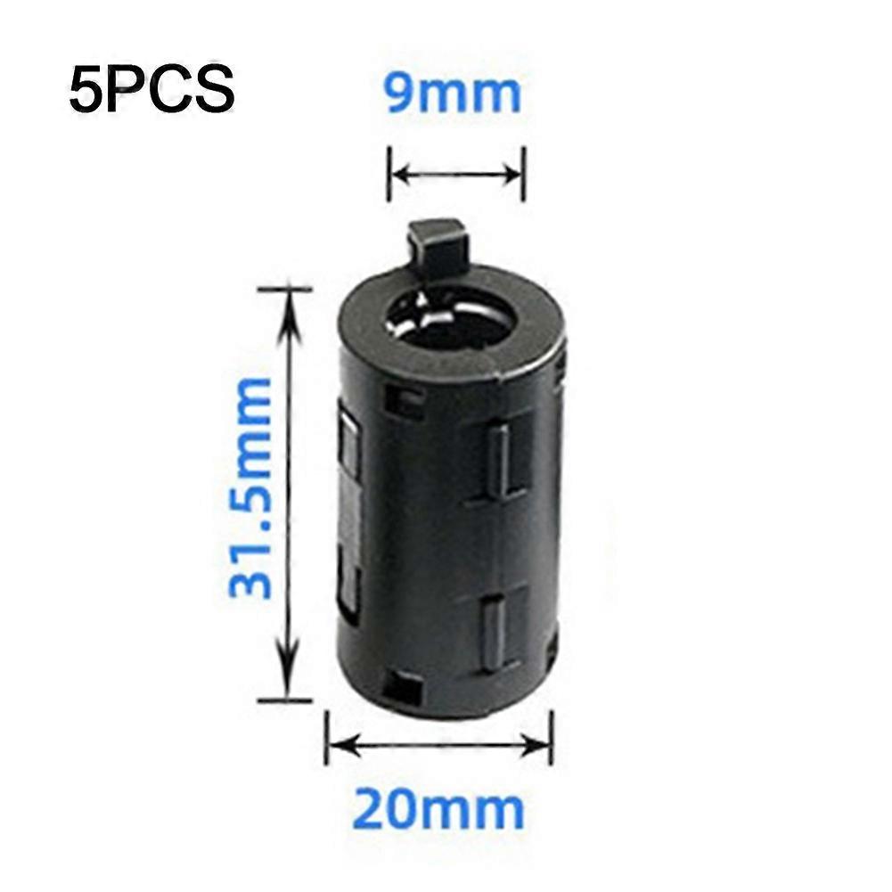 5X Anti-Interference Snap For Ferrite Cable Core Choke Clip Emc Demagnet Filter