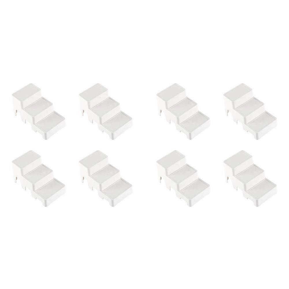 Rack Multi-Layer Desktop Computer Desk Storage Rack Drawer Three-Layer Ladder Storage Rack Small Partition Rack White