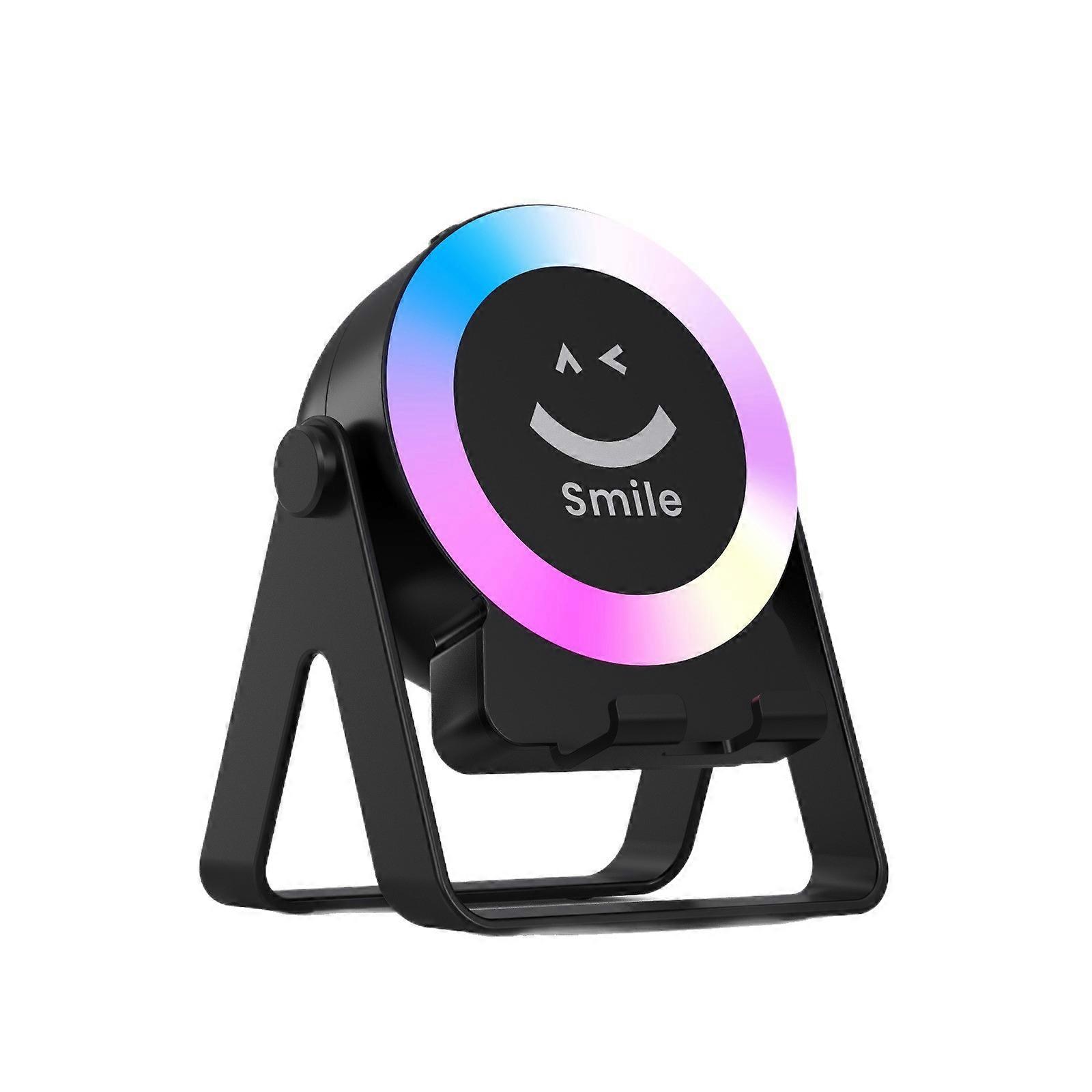 Portable Desktop Stand with Multifunction 4 IN 1 Wireless Induction Audio Bluetooth Speaker , 360° Rotation Stand with LED