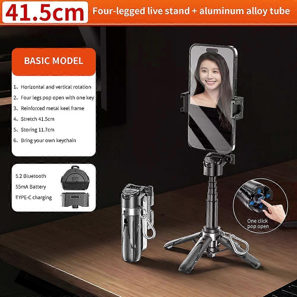 P15Mini Selfie Stick Tripod 3 in 1  Extendable Grip Phone Tripod with Detachable Remote for Vlog Livestreaming Photography