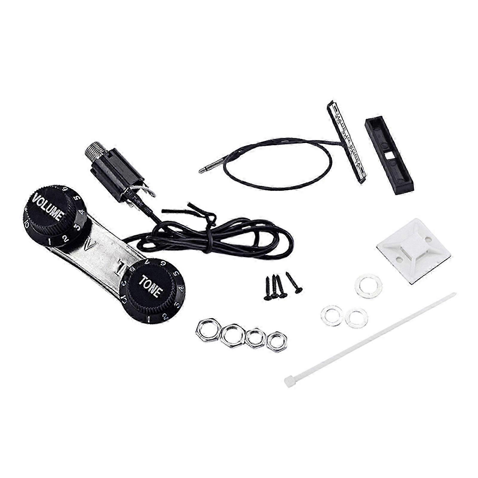 Electric Violin Pickup Bridge Preamp Set for Violin Pickup Bar with 2.5mm Plug