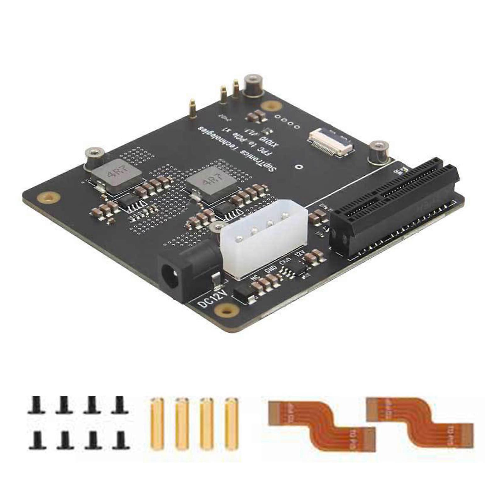 X1010 PCIe FFC Connectors to Standard PCIe Slot Expansion Board PCIe Extension Board Power Supply Module Multicolor