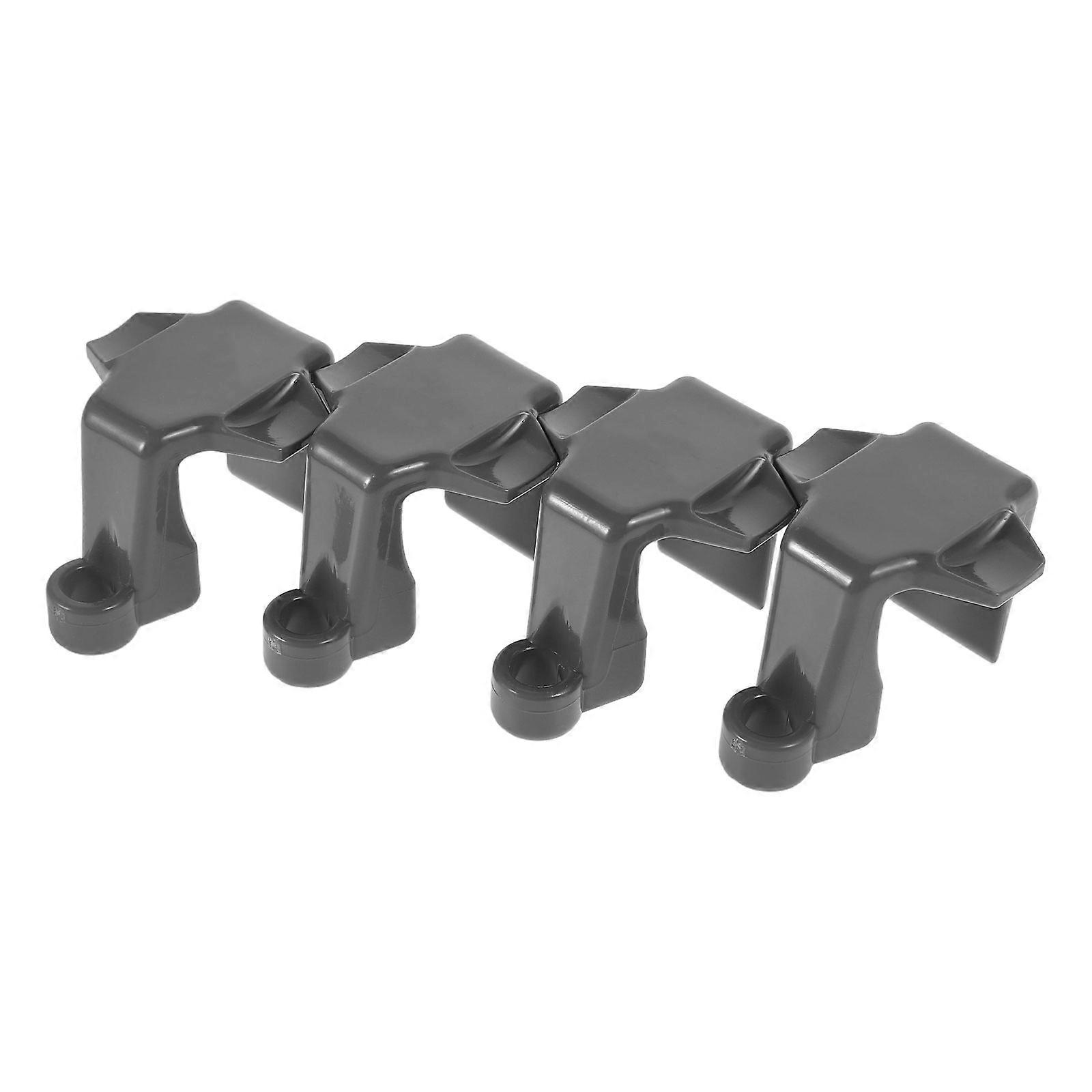 Boat Bumper Holders Square Rail Clips for Docking 4Pcs Grey ABS Material