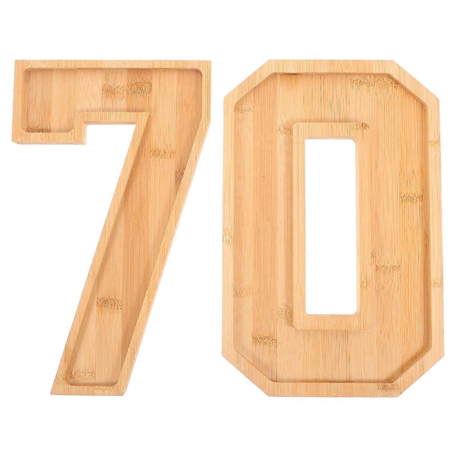 Fa számozott szendvicstálca tálaláshoz 1 db nagy fa snack tálca