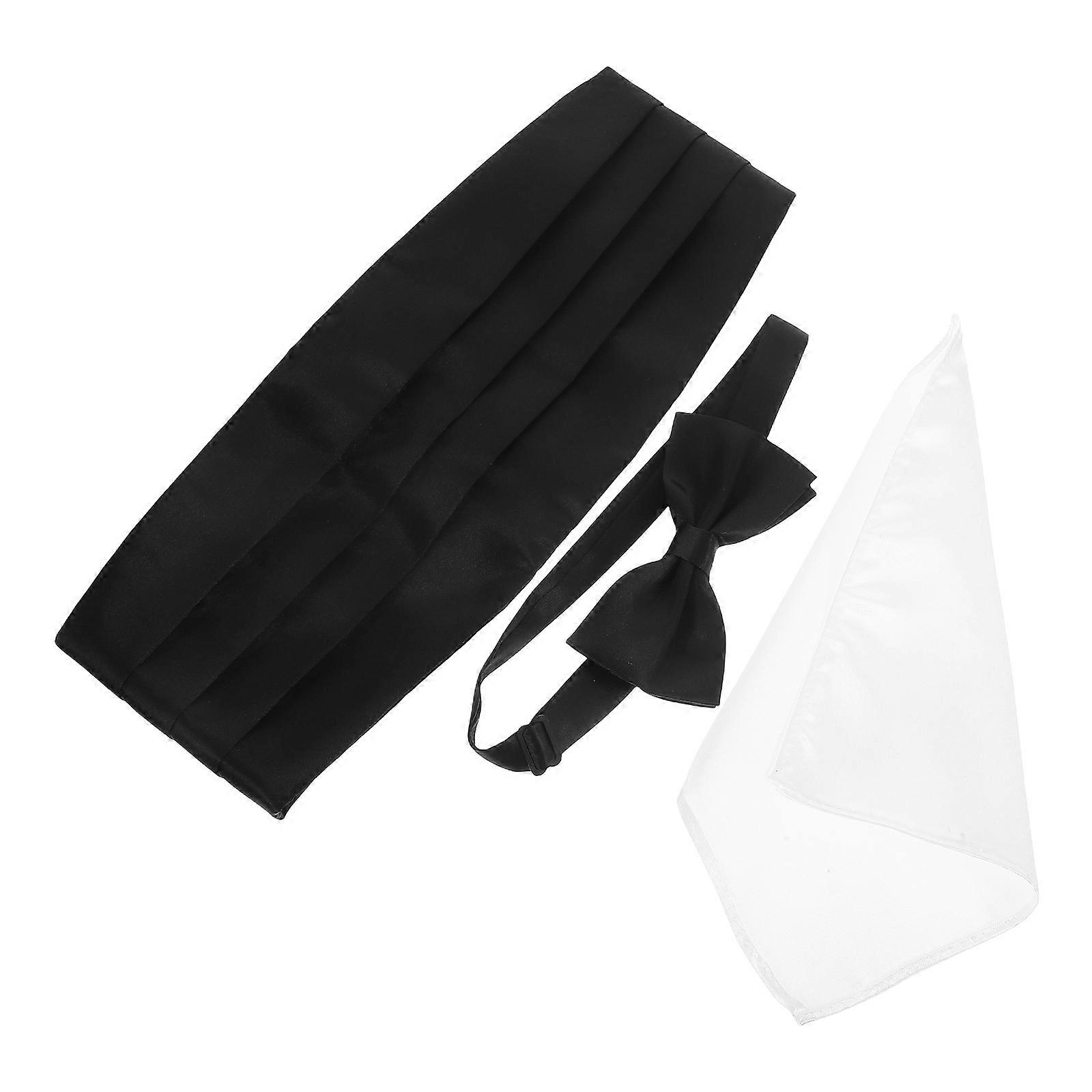 Formal Tuxedo Accessories Wedding Cummerbund with Bow Tie Set 1Set
