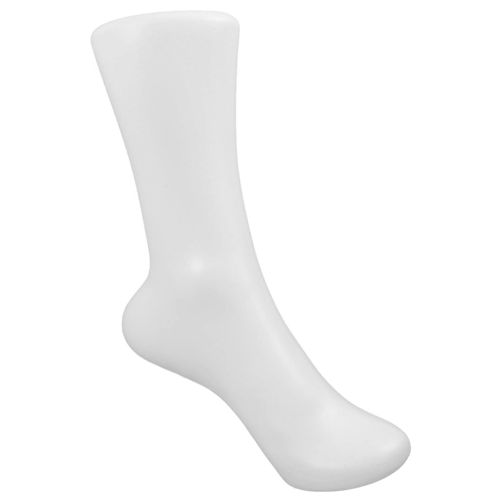Female Foot Sock Form for Home Use Sock Display Stand 2Pcs White Plastic
