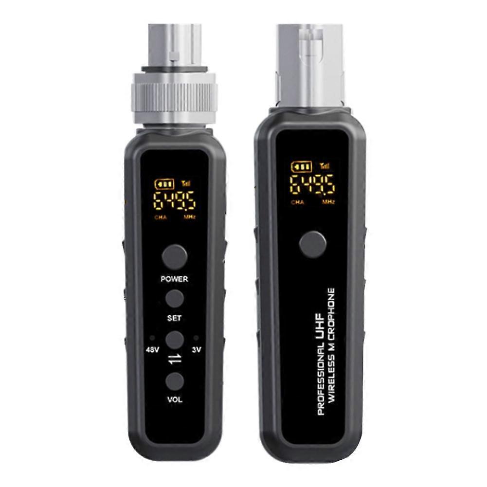 UHF Wireless Microphone Converter XLR Transmitter and Receiver for Dynamic Microphone Guitar Receiver Adapter 500-600MHz
