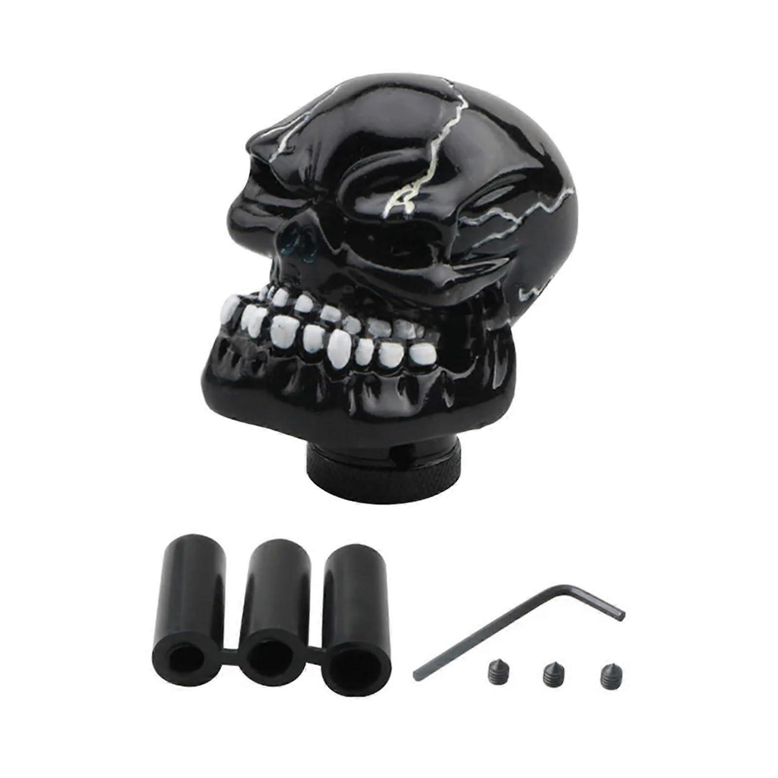Car Gear Shift Knob Black Skull for Manual Transmission Smooth Shifting Durable Stylish Handle