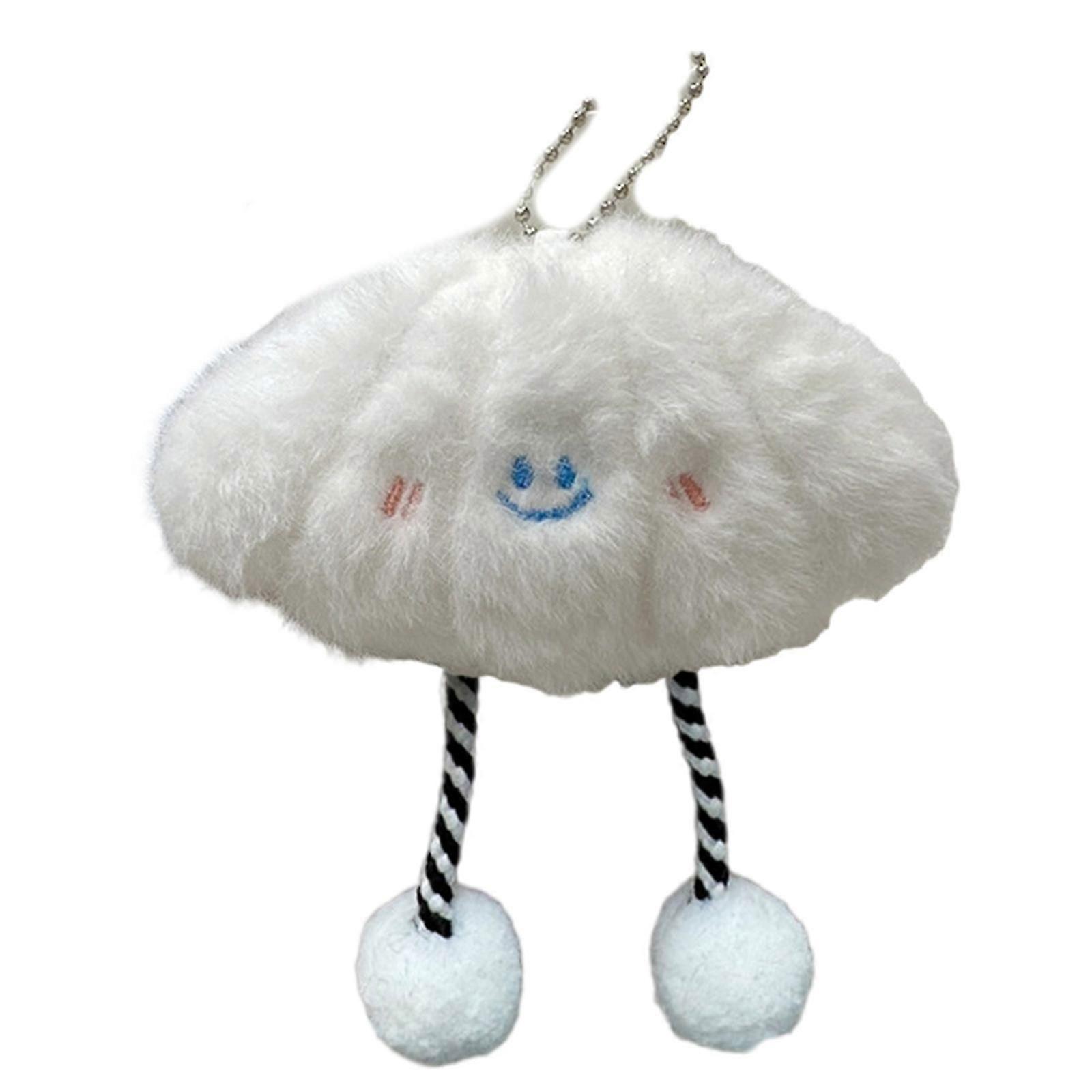 Adorable Plush Scallops Keychain Charm With Soft Texture for Bags Keys Decoration Multicolor