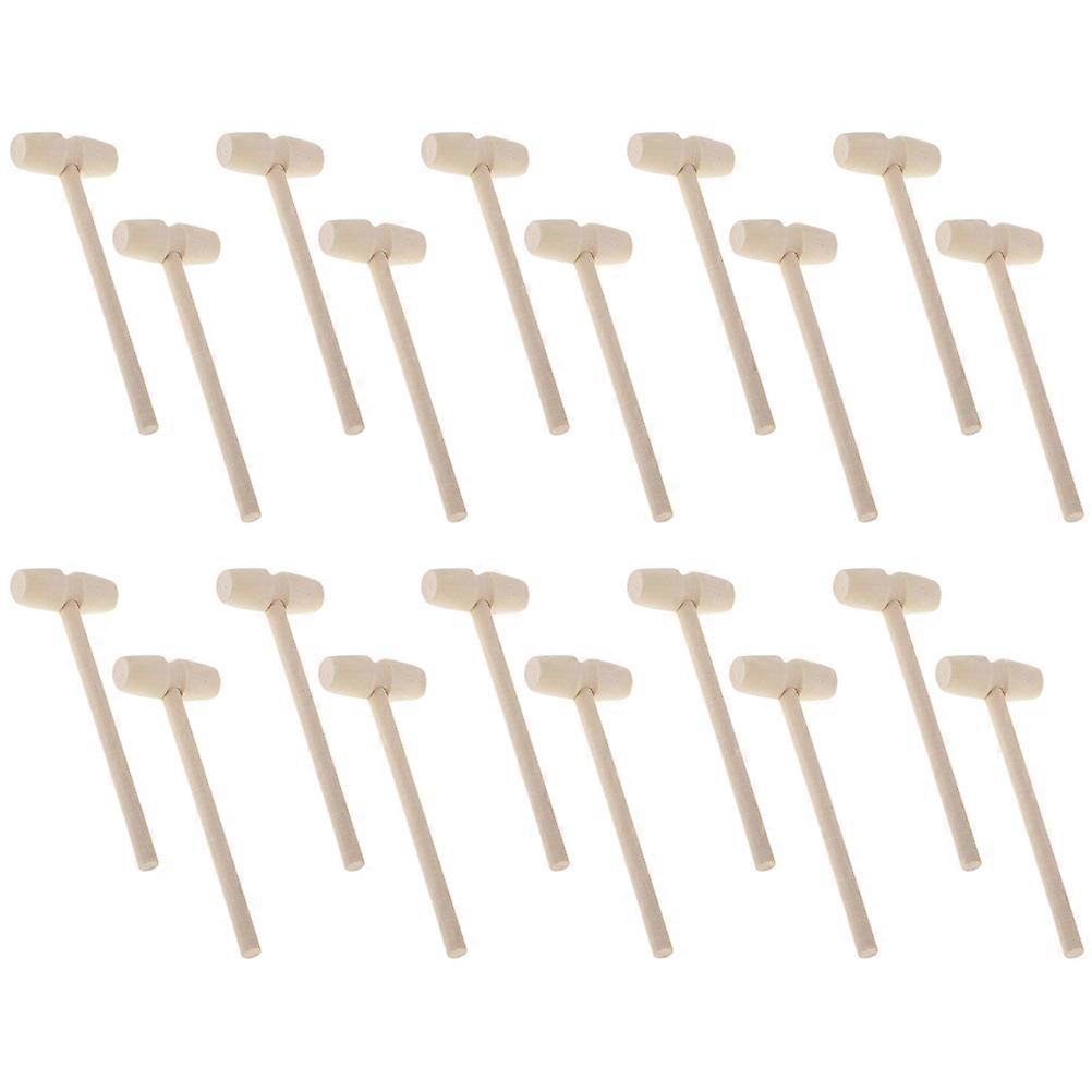 Educational Toy Solid Wood Mini Hammers for Knocking Use 100Pcs Pack