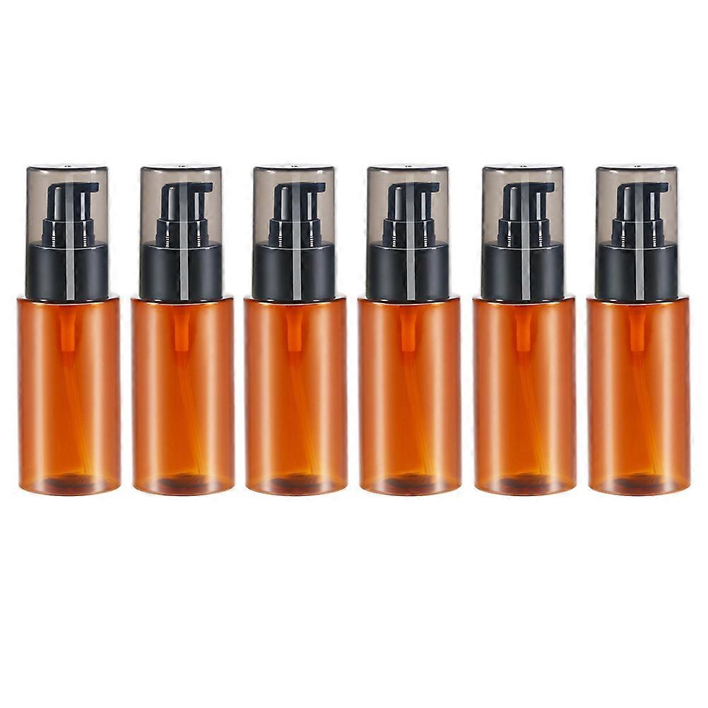 Empty Plastic Dispenser with Pump for Storage Essential Oils 18Pcs Set Brown