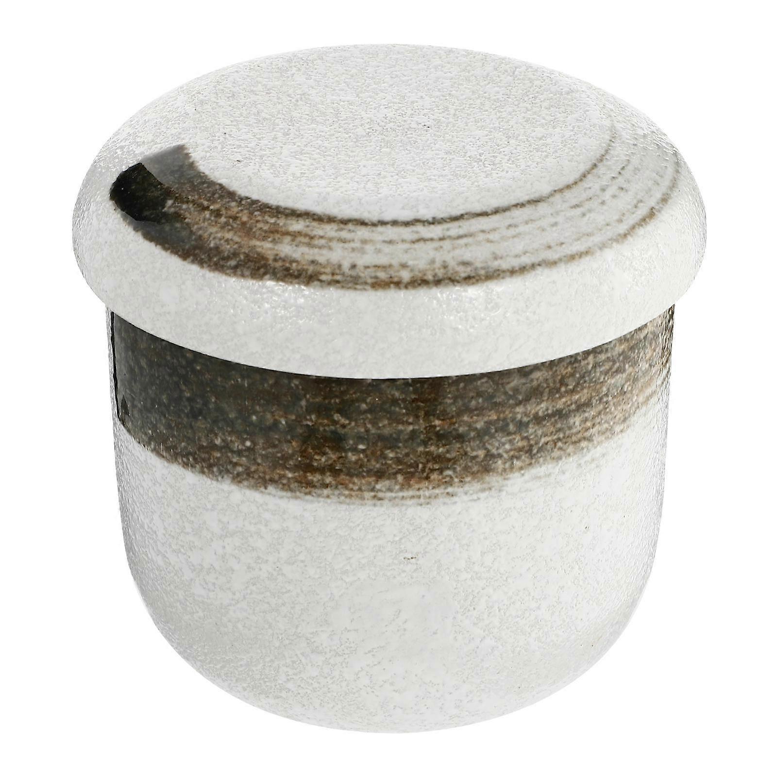 Ceramic Stew Pot for Kitchen Use 2Pcs White Egg Custard Steaming Cup