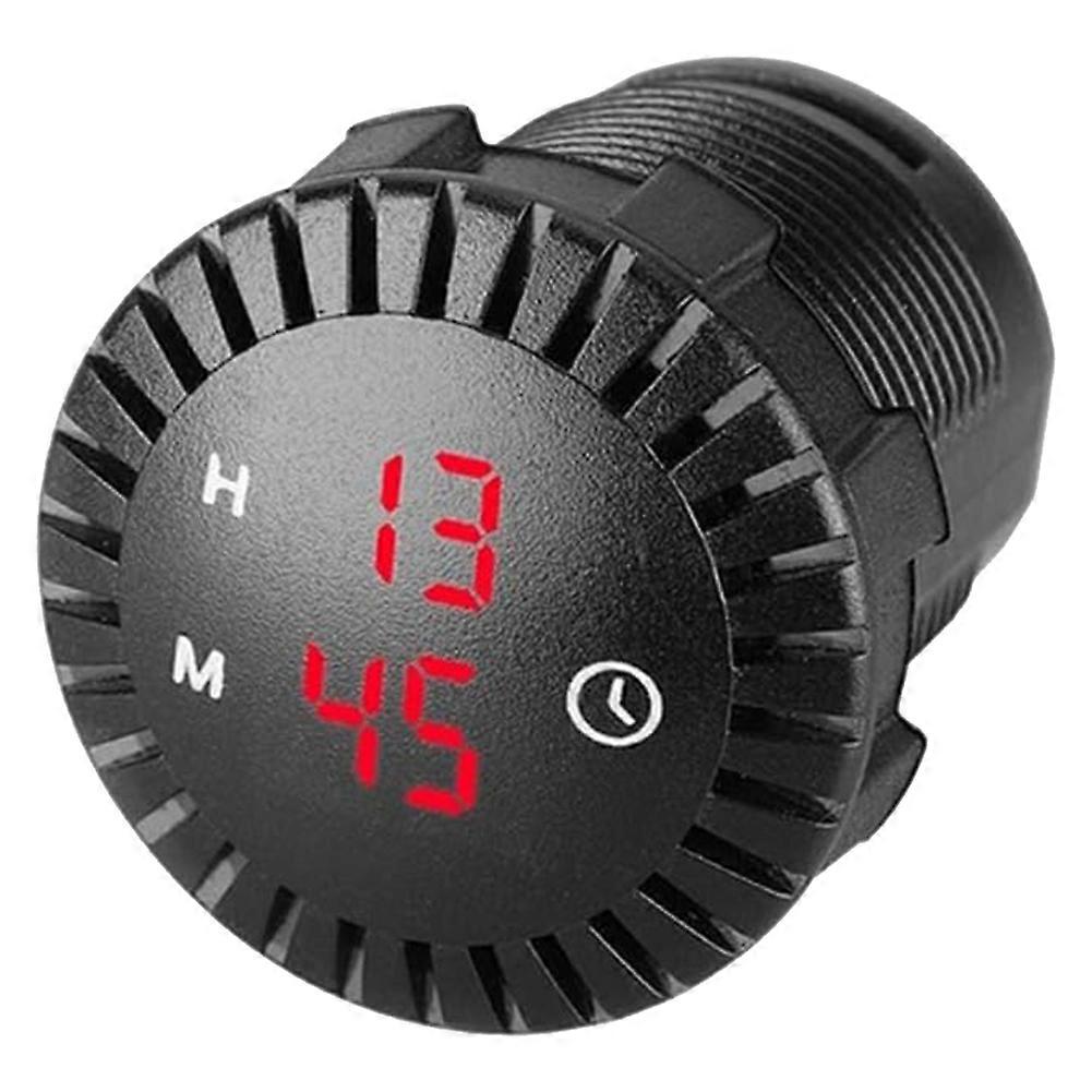 Automotive LED Electronic Clock Digital Display Table Universal Car Supplies Red Light