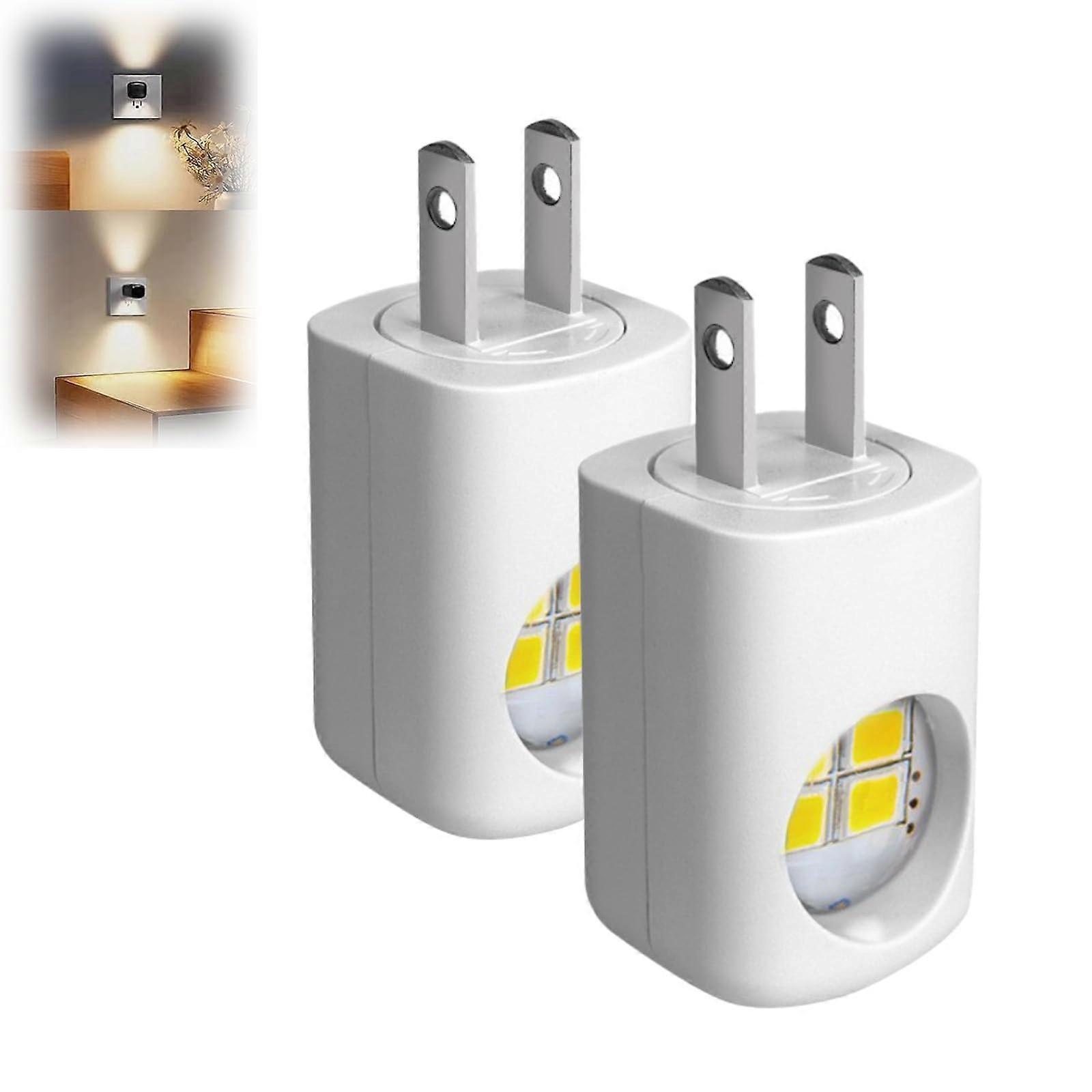 LED Night Light Plug In with Dusk to Dawn Sensor, Adjustable Warm White, Ultra Slim for Hallway