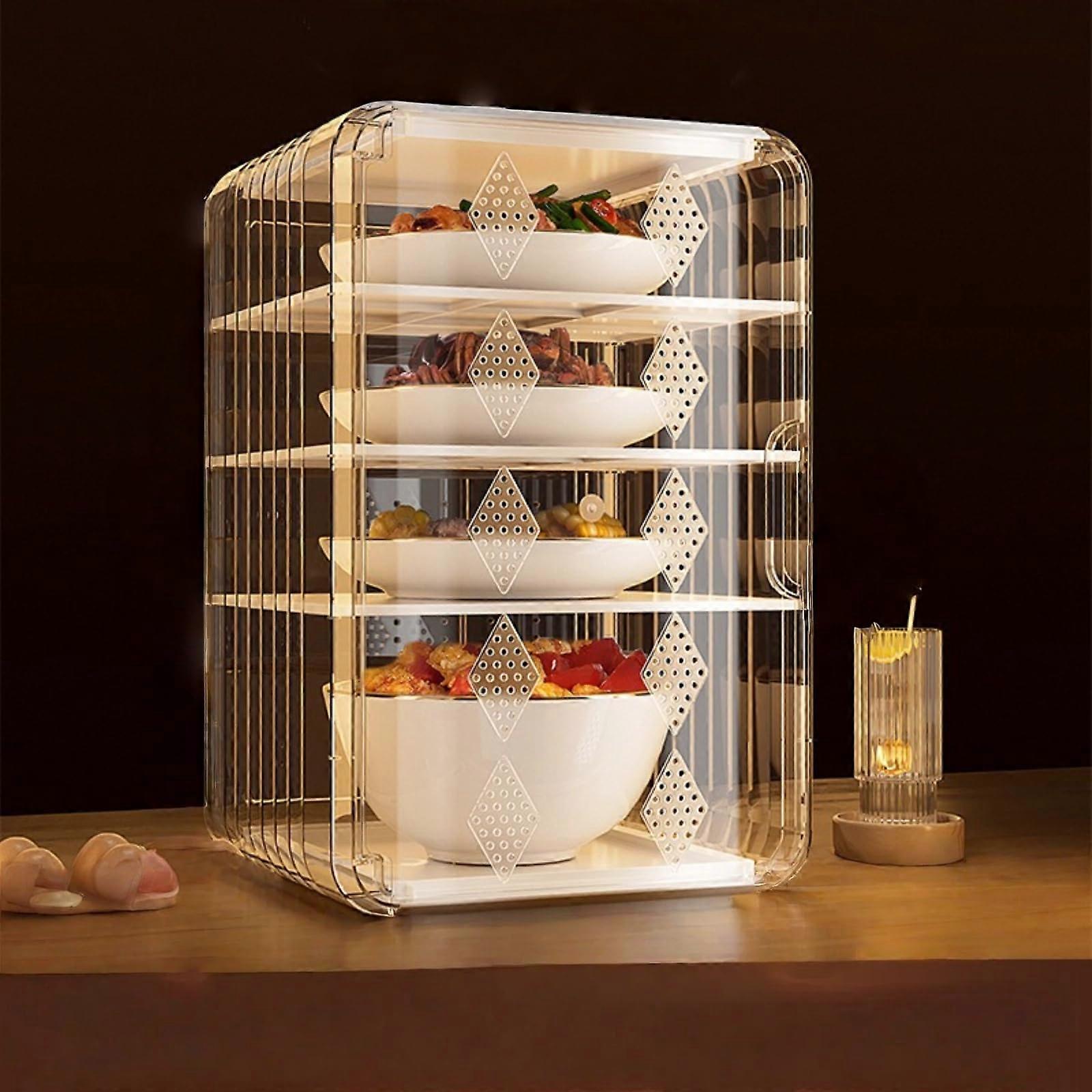 Food Cover with Heat Retention and Dustproof Protection, MultiLayer Stackable Storage Organizer
