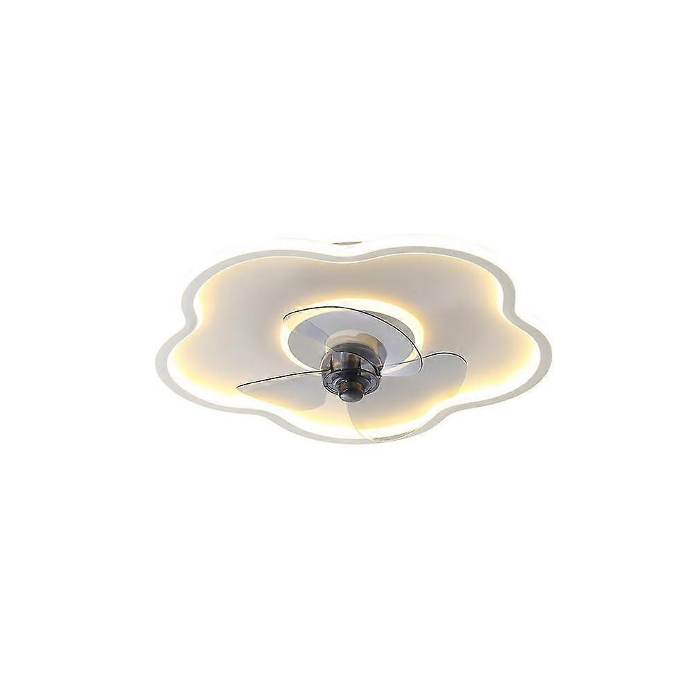 Flush Mount Ceiling Fan With Lights And Remote, Modern LowProfile Dimmable For Dining Living Bedroom