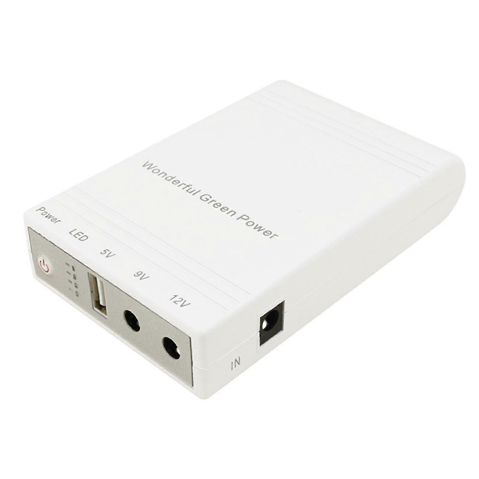 24W 5V 9V 12V Uninterrupted Power Supply Uninterruptible Battery Backup Power Supply for WiFi Router 10400mAh Multicolor