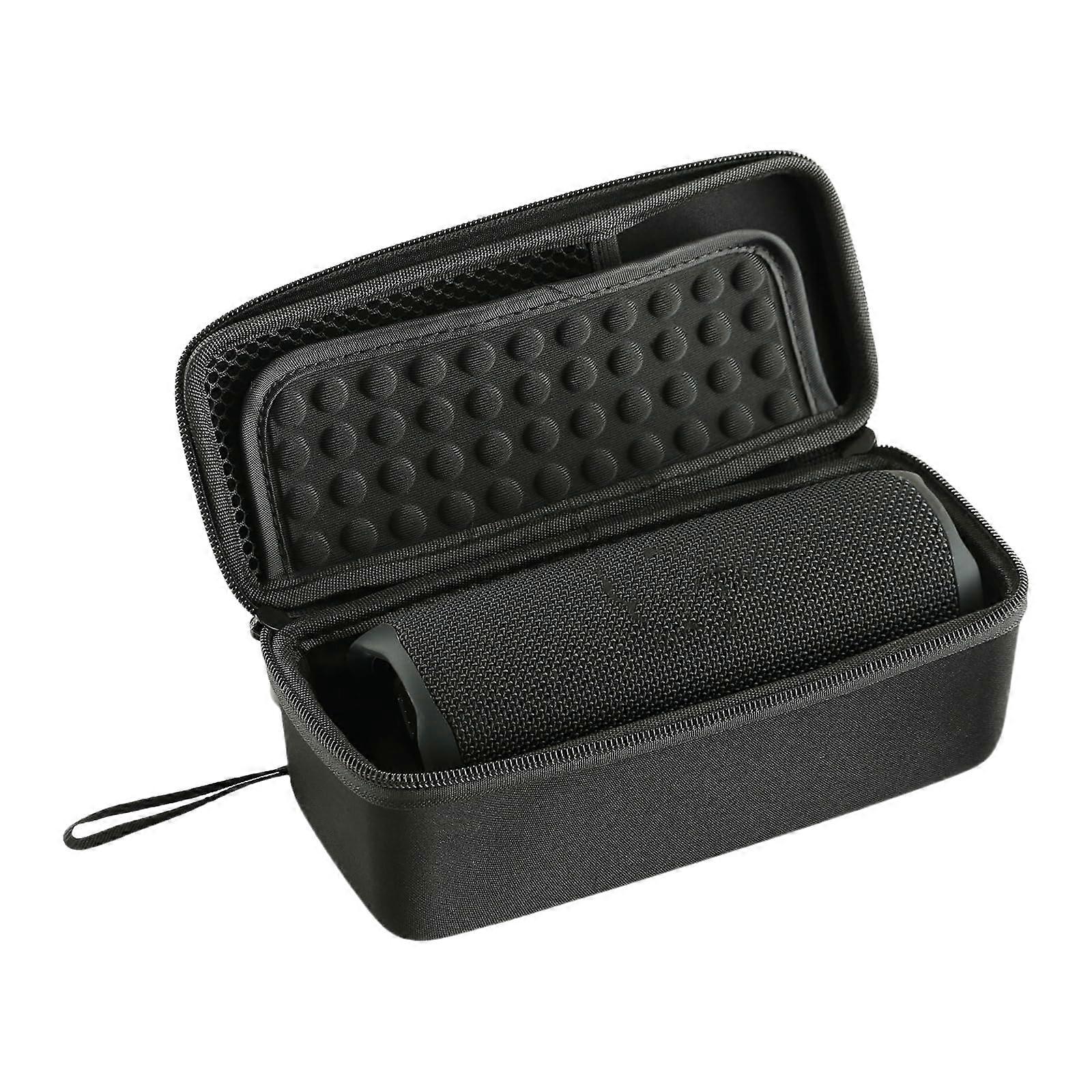 Compact Storage Holder For Speakers Durable Zippers AllBlack Protective Case Fits Most Speaker Models