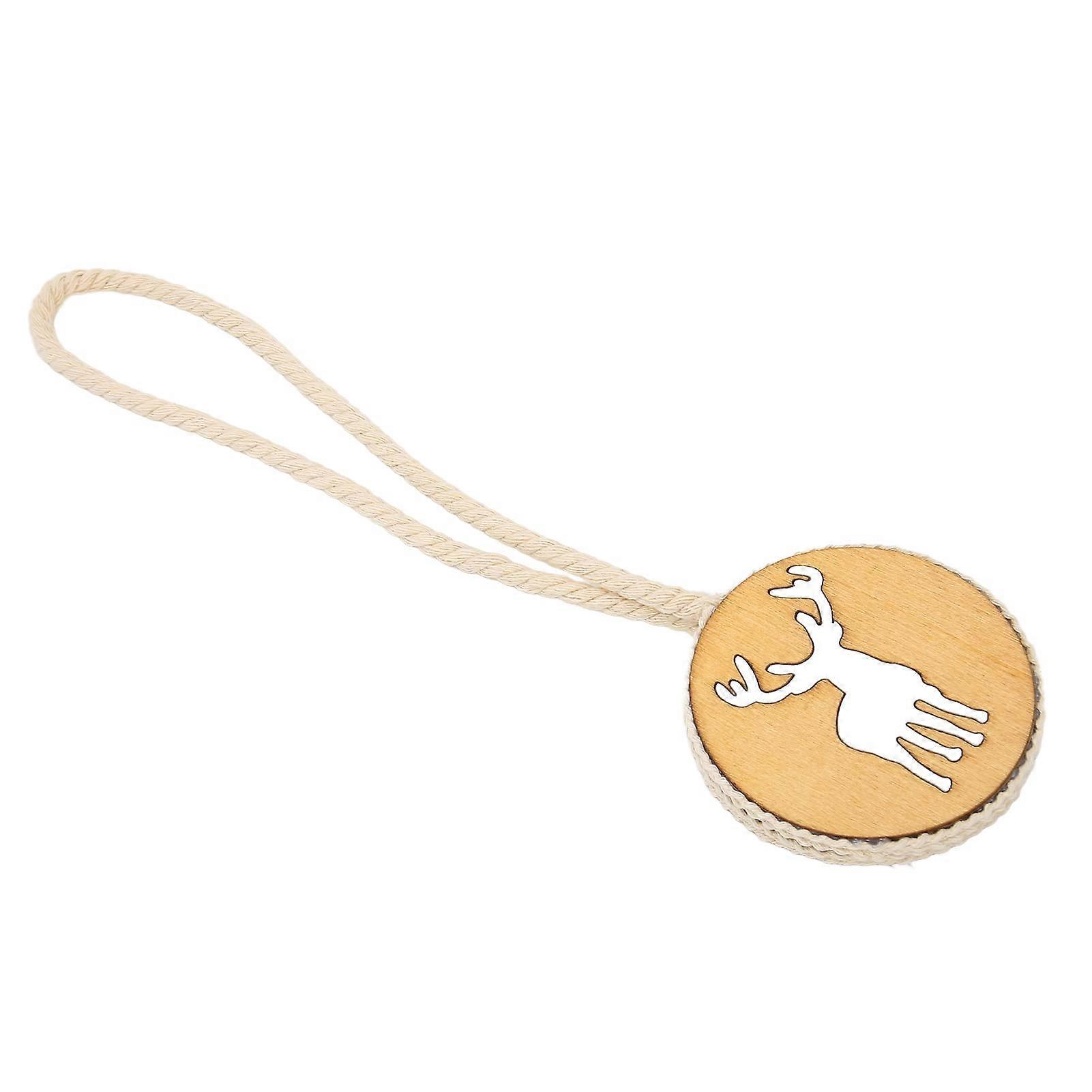 Wooden Magnetic Curtain Tiebacks with Decorative Deer Pattern and Durable Synthetic Wood