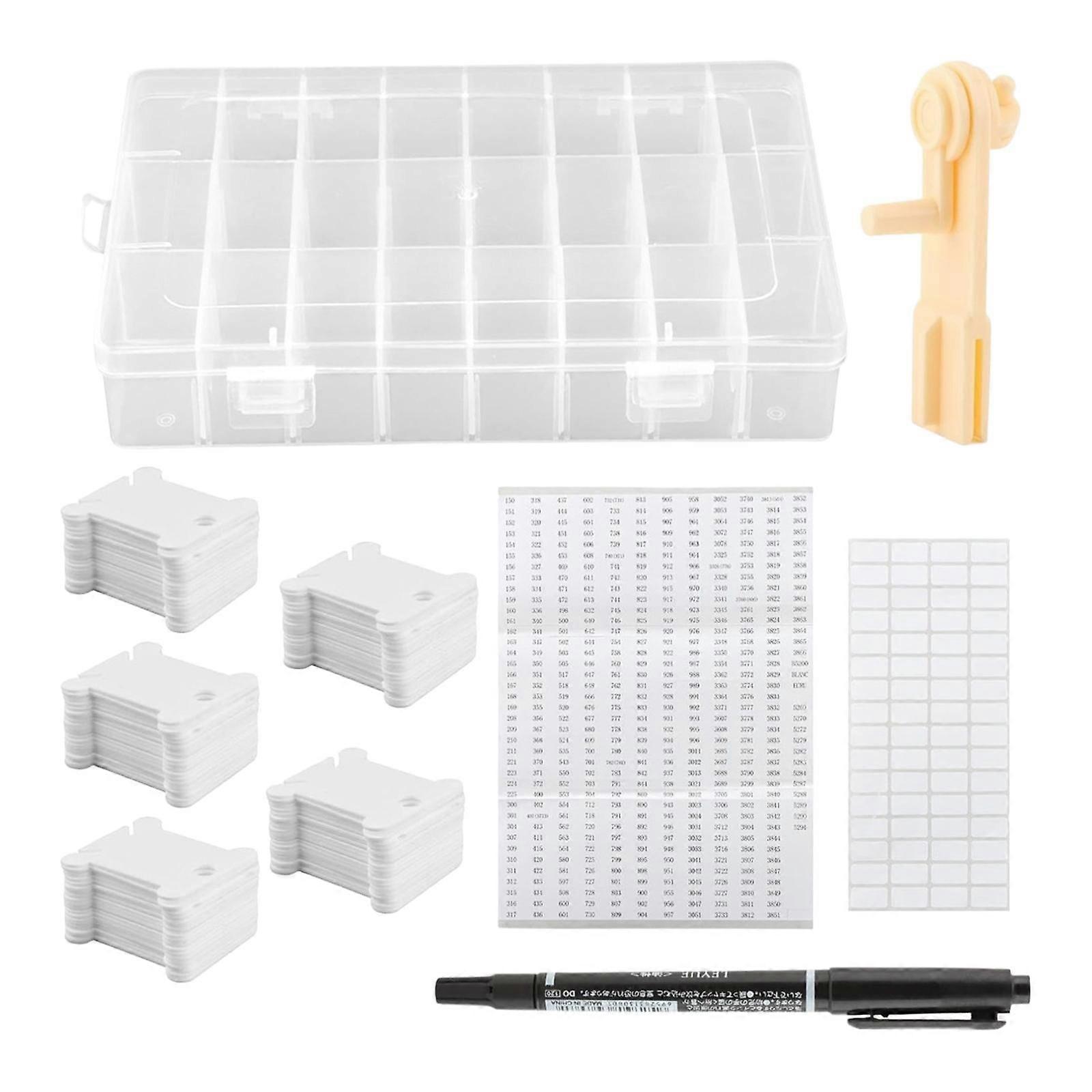 Embroidery Floss Organizer Kit Sewing Storage Removable 24 Compartments