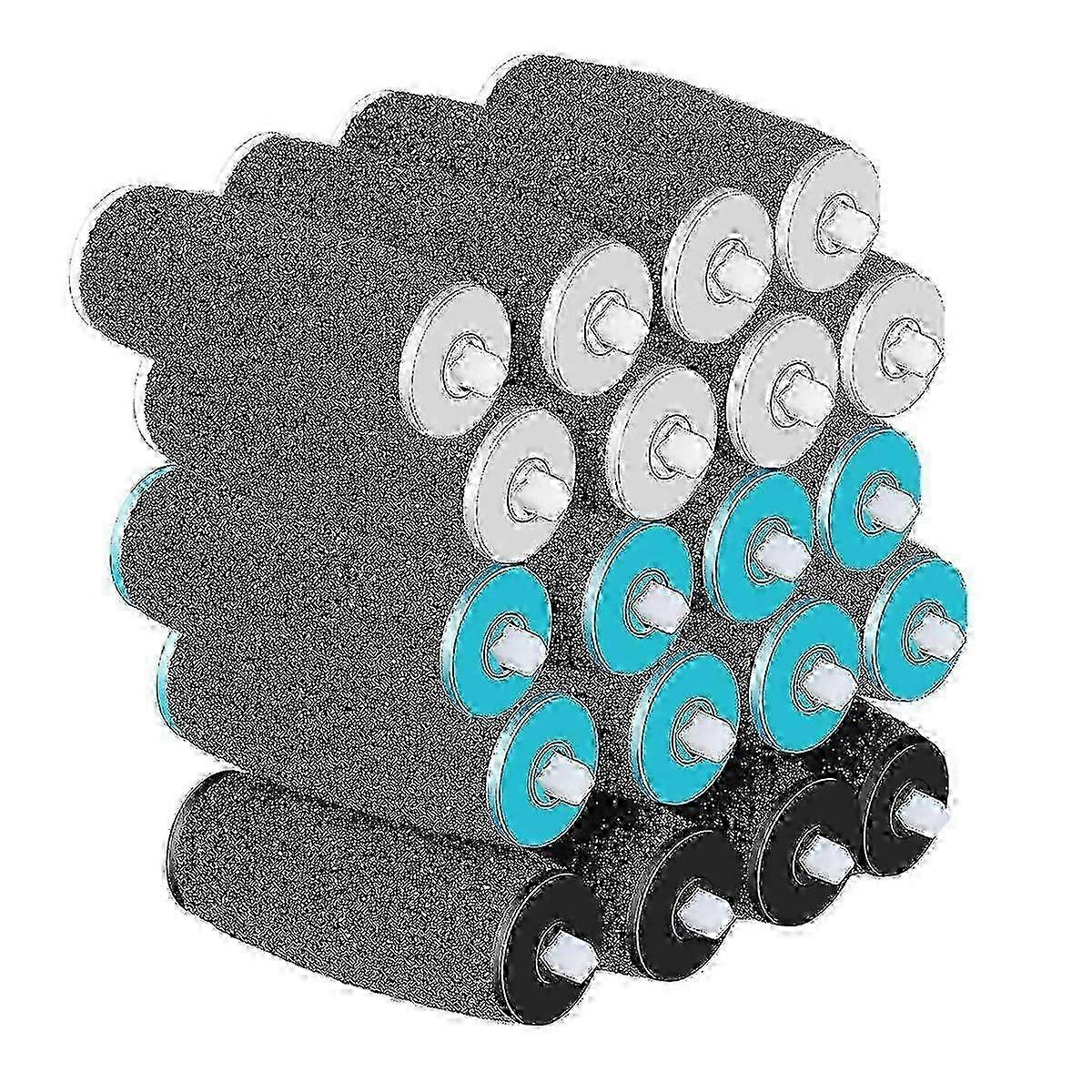 20 Pieces Scholl Velvet Smooth Replacement Rollers Set