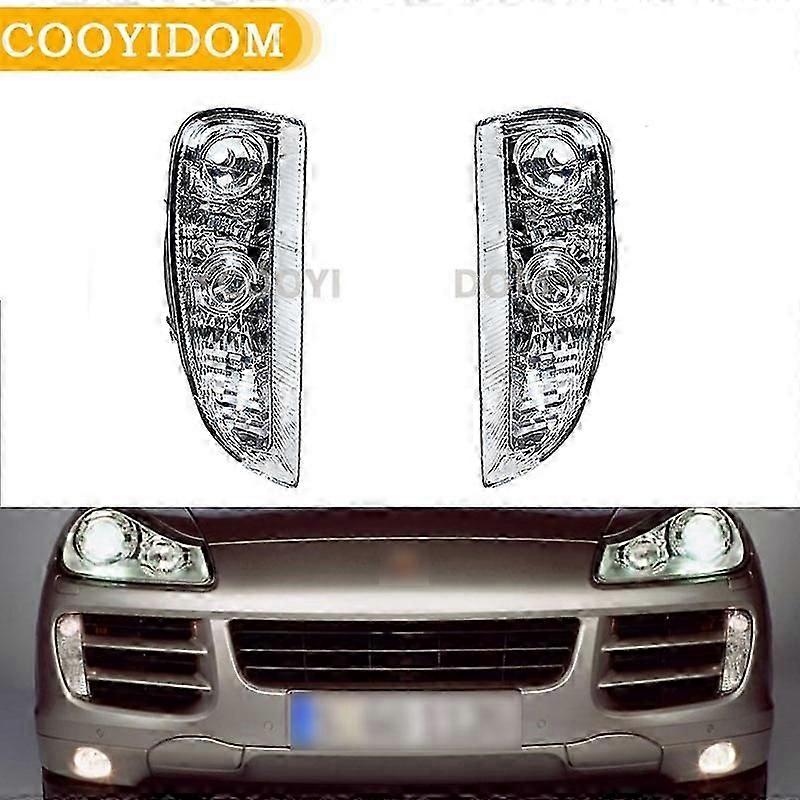 Car DRL For Porsche Cayenne 2007 2008 2009 2010 Front Bumper Driving Light Auto Daytime Running Lamp foglights fog lamp