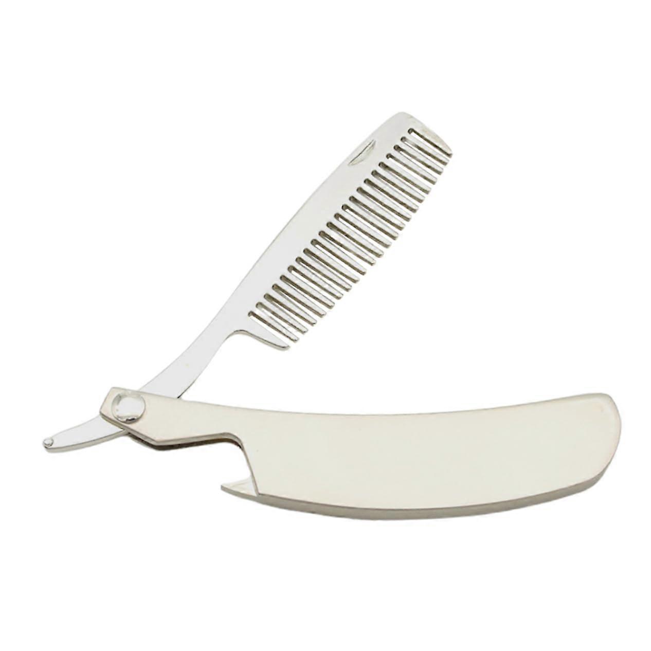 Beard Comb Zinc Alloy AntiStatic for Men with Precise Shaping and Pocket Size Styling