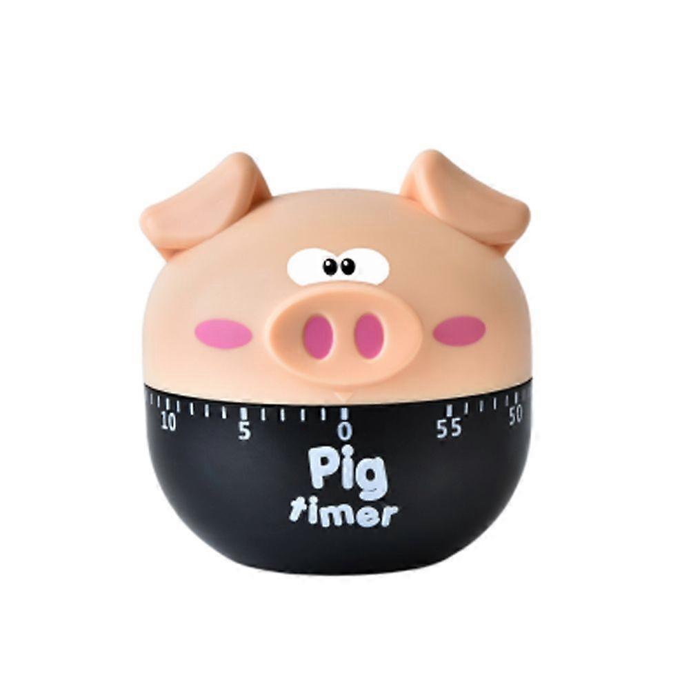 Khaki Pig Shaped Kitchen Mechanical Timer Creative Cartoon Bake for Cooking Timer