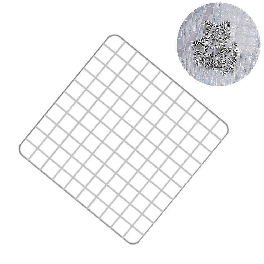 Acrylic Clear Stamp Blocks for Crafting Scrapbooking with Grid