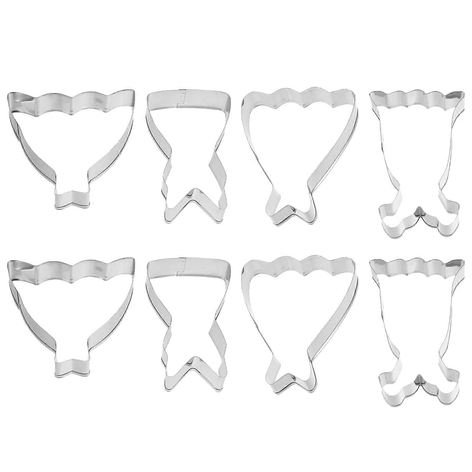 Cookie Cutter Wedding Dress Biscuit Mold for Home Use 8Pcs Set