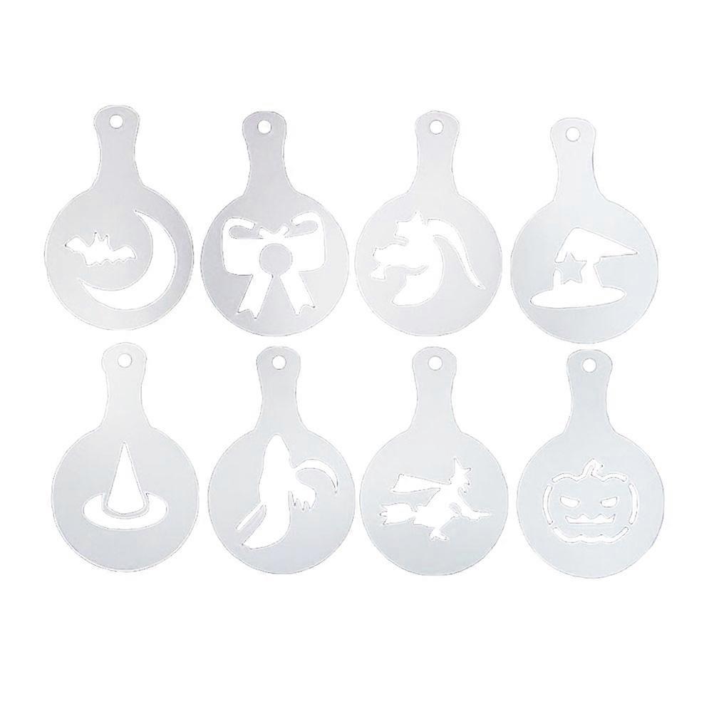 Coffee Decorating Stencils for Halloween 8Pcs Art Spray Tools