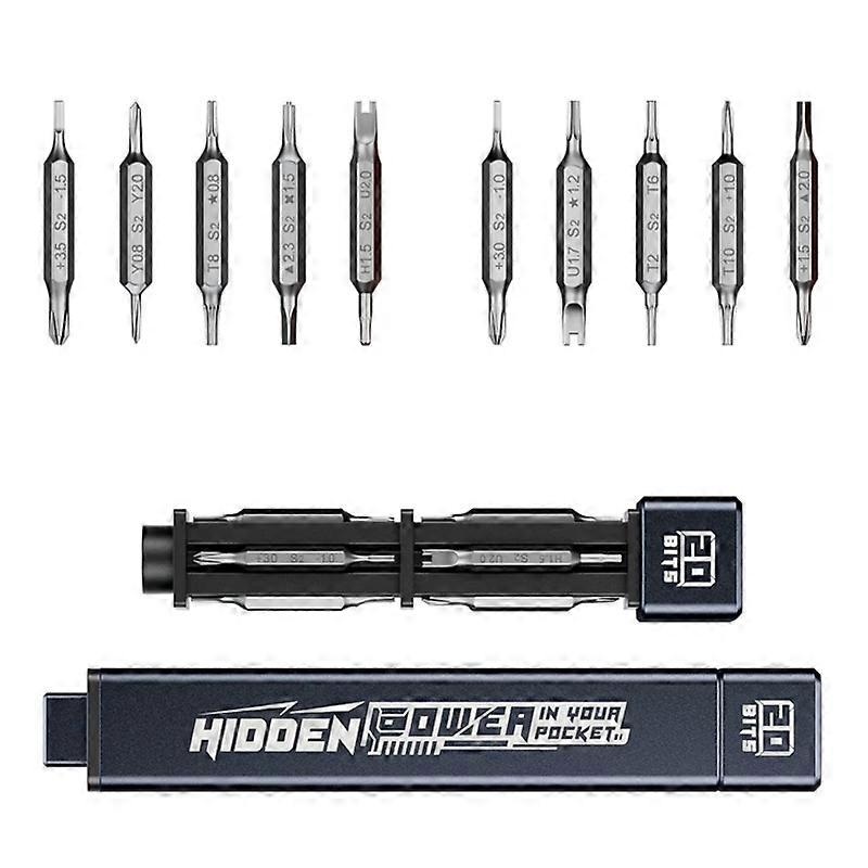 JAKEMY JM-8195 21-in-1 Multi-Function Screwdriver Tool Set with 10 Dual Ends Bits