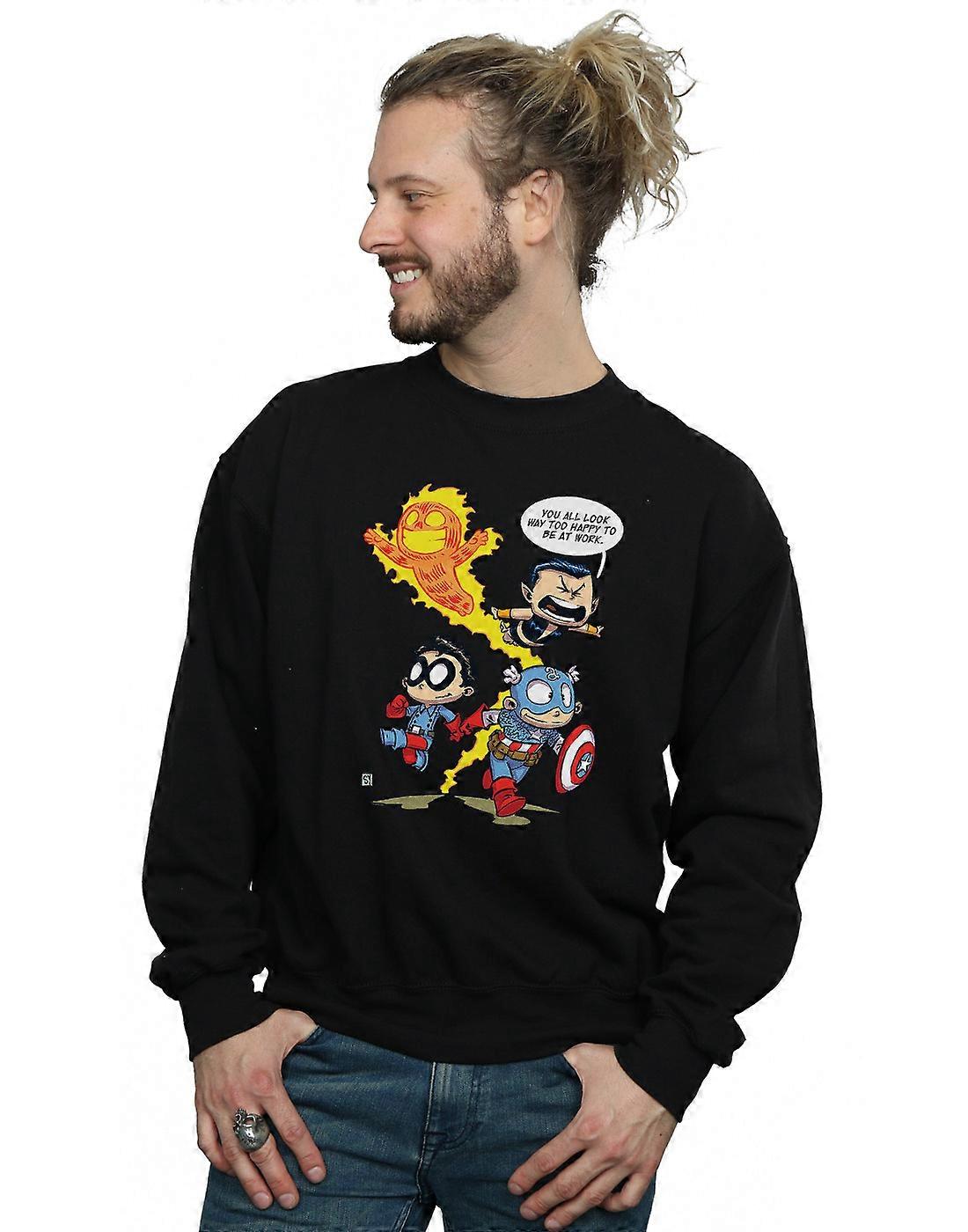 Marvel Comics Men's Avengers Invaders Cartoon Sweatshirt