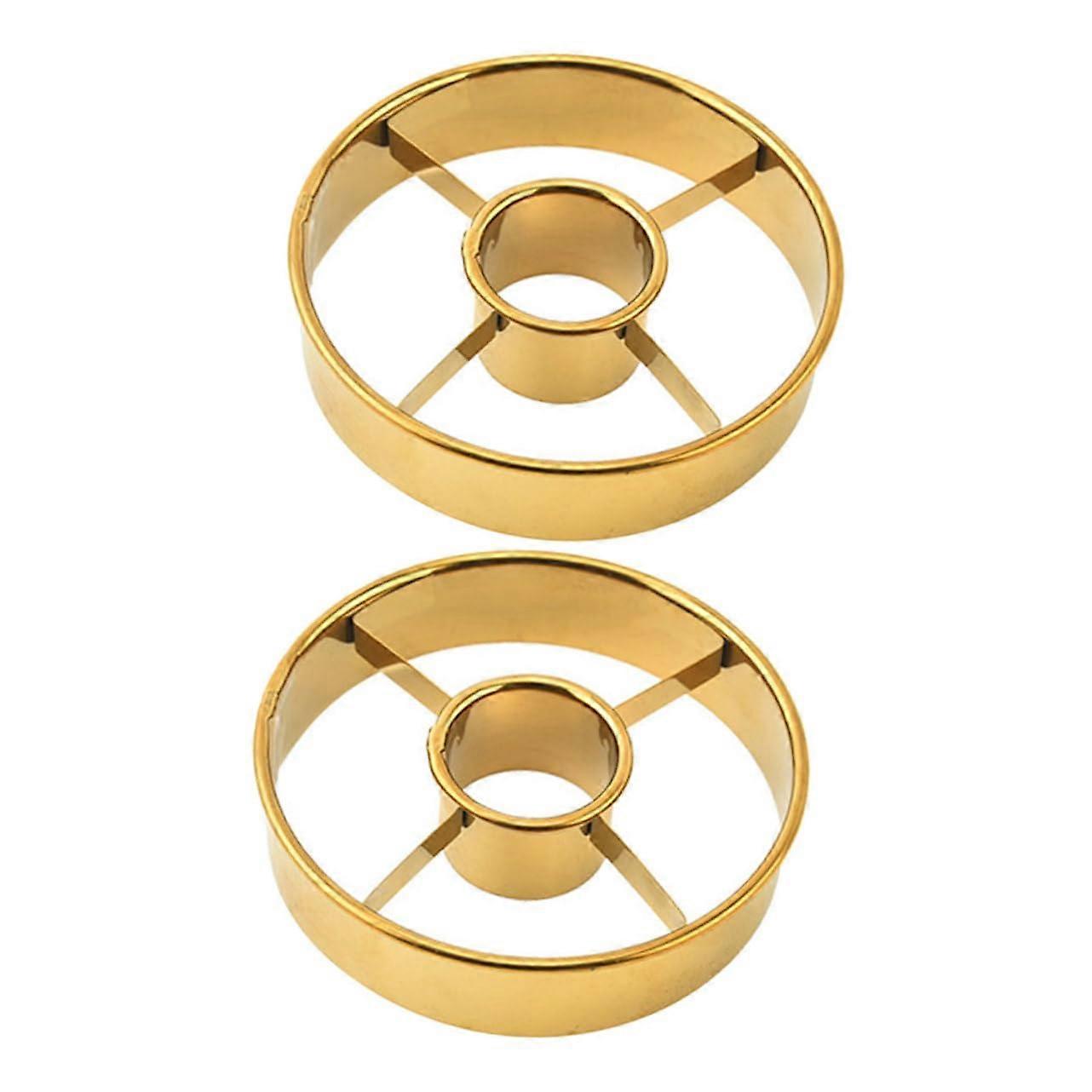 2pcs Stainless Steel Donut Cutter Set for Precise Dough Cutting and Multi Baking Molds