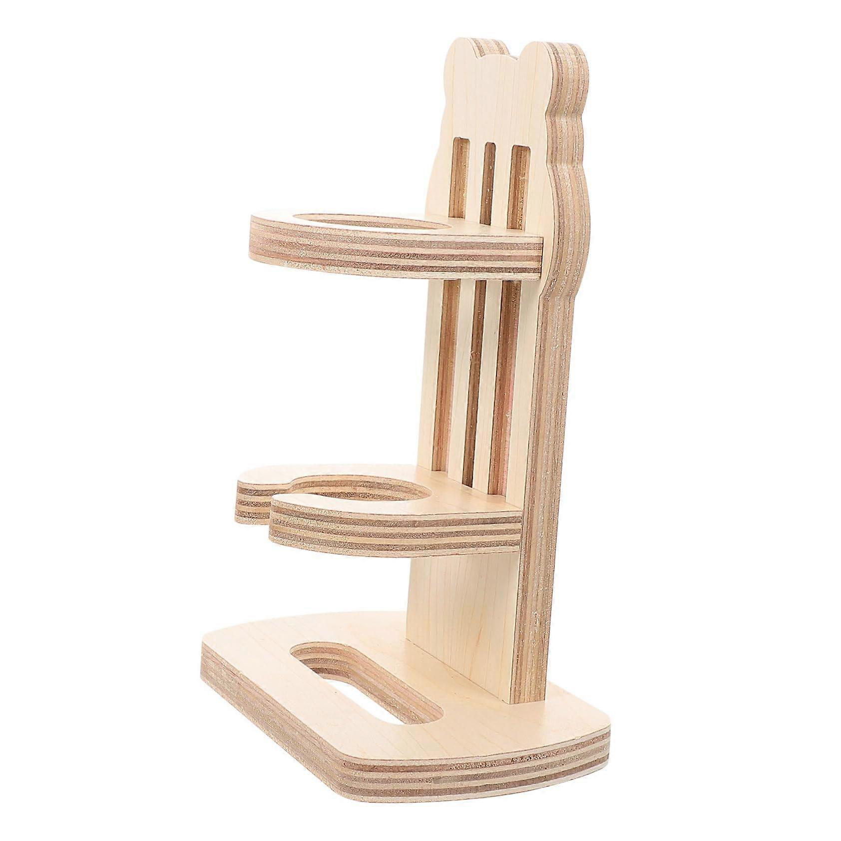 Adjustable Hamster Water Bottle Holder Bamboo Chinchilla Stand Stable Rack for Small Pets