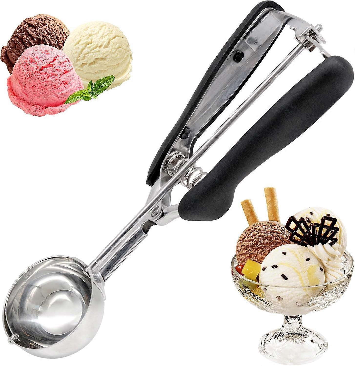Stainless Steel Ice Cream Scoop - With Trigger and Comfortable Handle