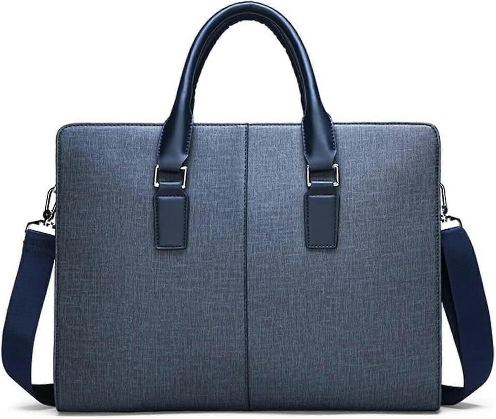 Leather Briefcase Messenger Laptop Bag for Men with Adjustable Strap and Multiple Compartments