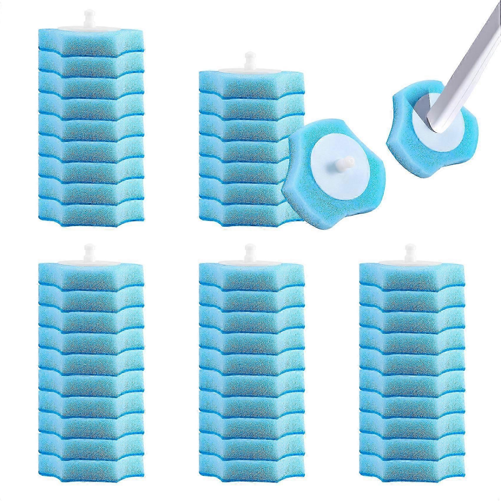 Disposable Toilet Flushable Refill Fresh Brush Flushable- 48 RefillsBlue  Edition 0120