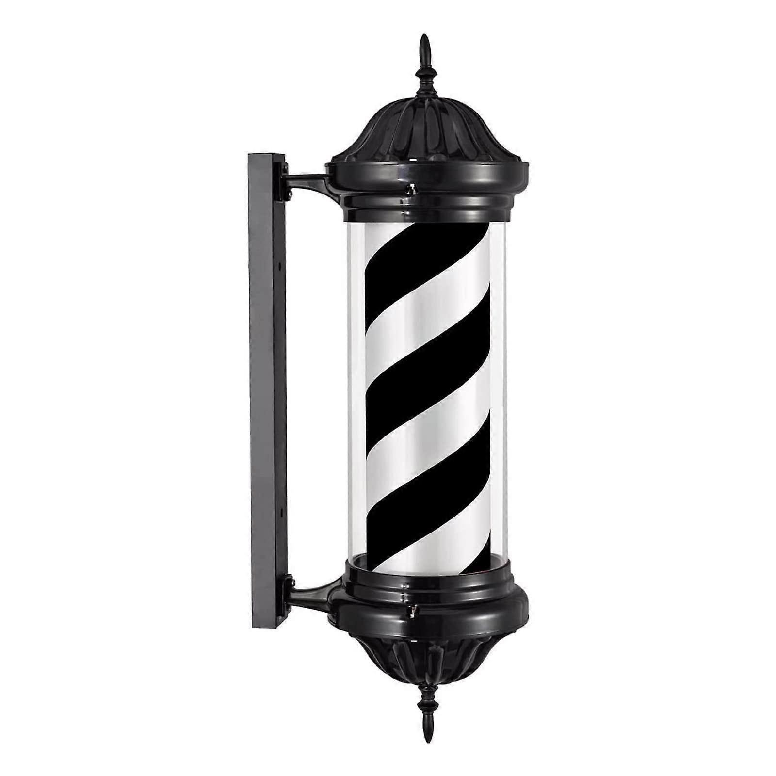 Barber  Pole Outdoor Wall Mounted Waterproof Rotating Stripe Light with Energy Saving LED