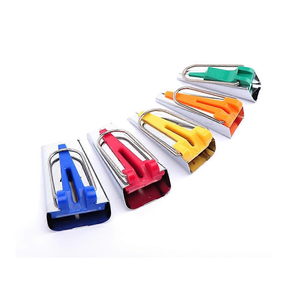 Bias Tape Maker Set 5 Sizes Fabric Binding Tool for Quick DIY Sewing Quilting and Crafting