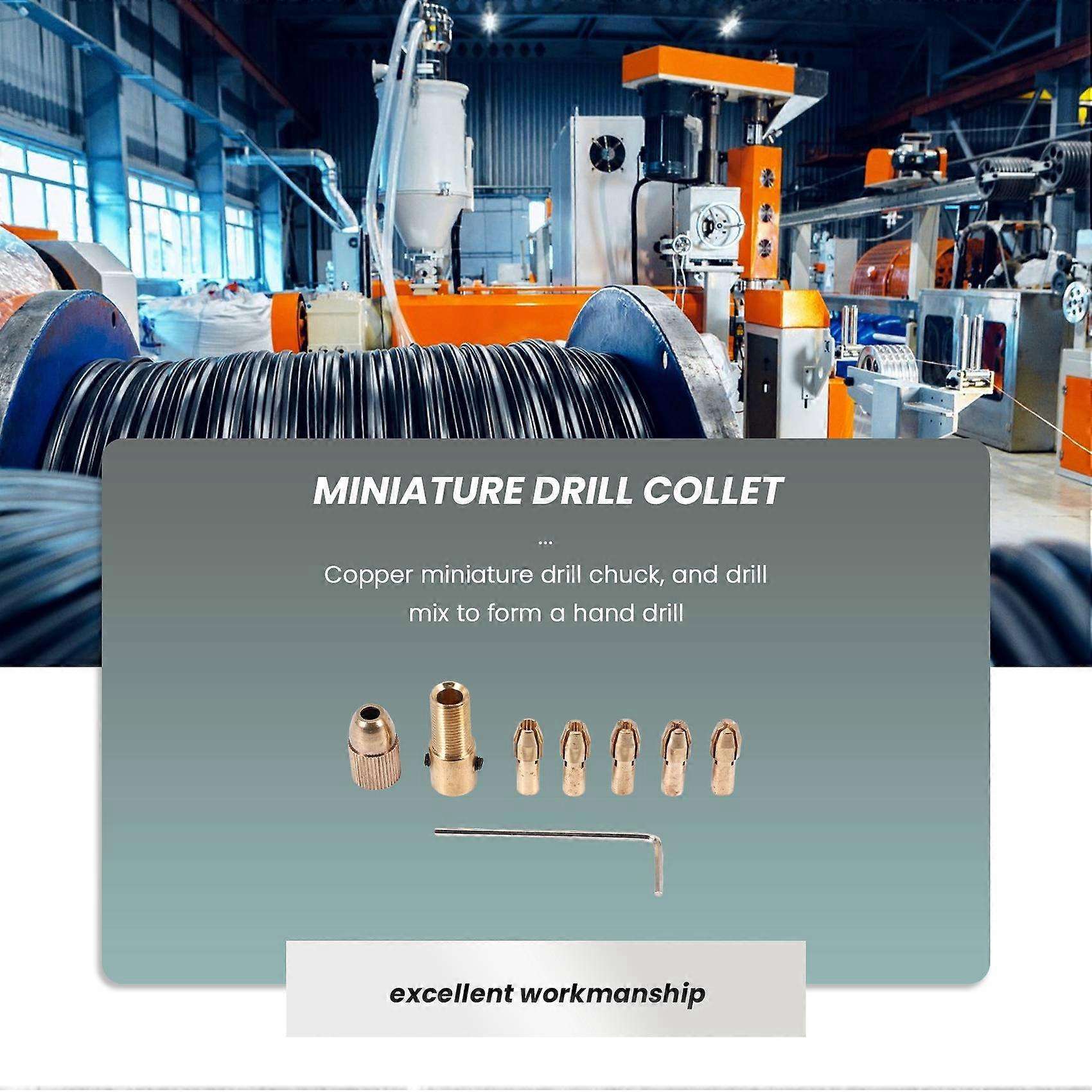 8Pcs 0.5-3mm Small Electric Drill Bit Collet Mini Twist Chuck Tool Kit