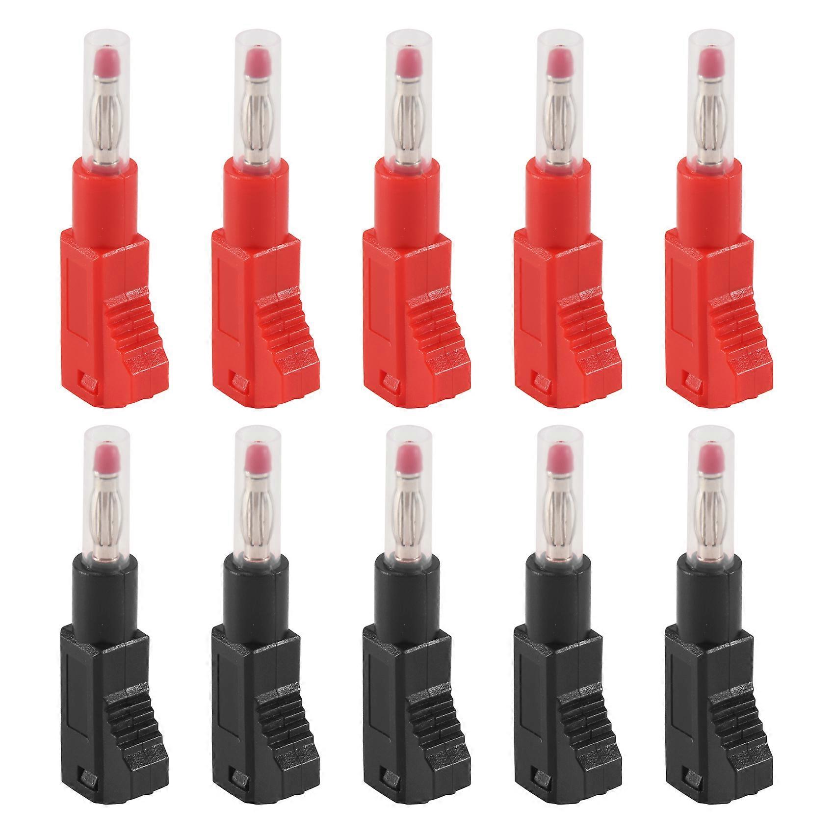 10 Sets Retractable Sheath 4Mm Banana Plug Connectors Stackable Wire Solder Multimeter Test Leads E