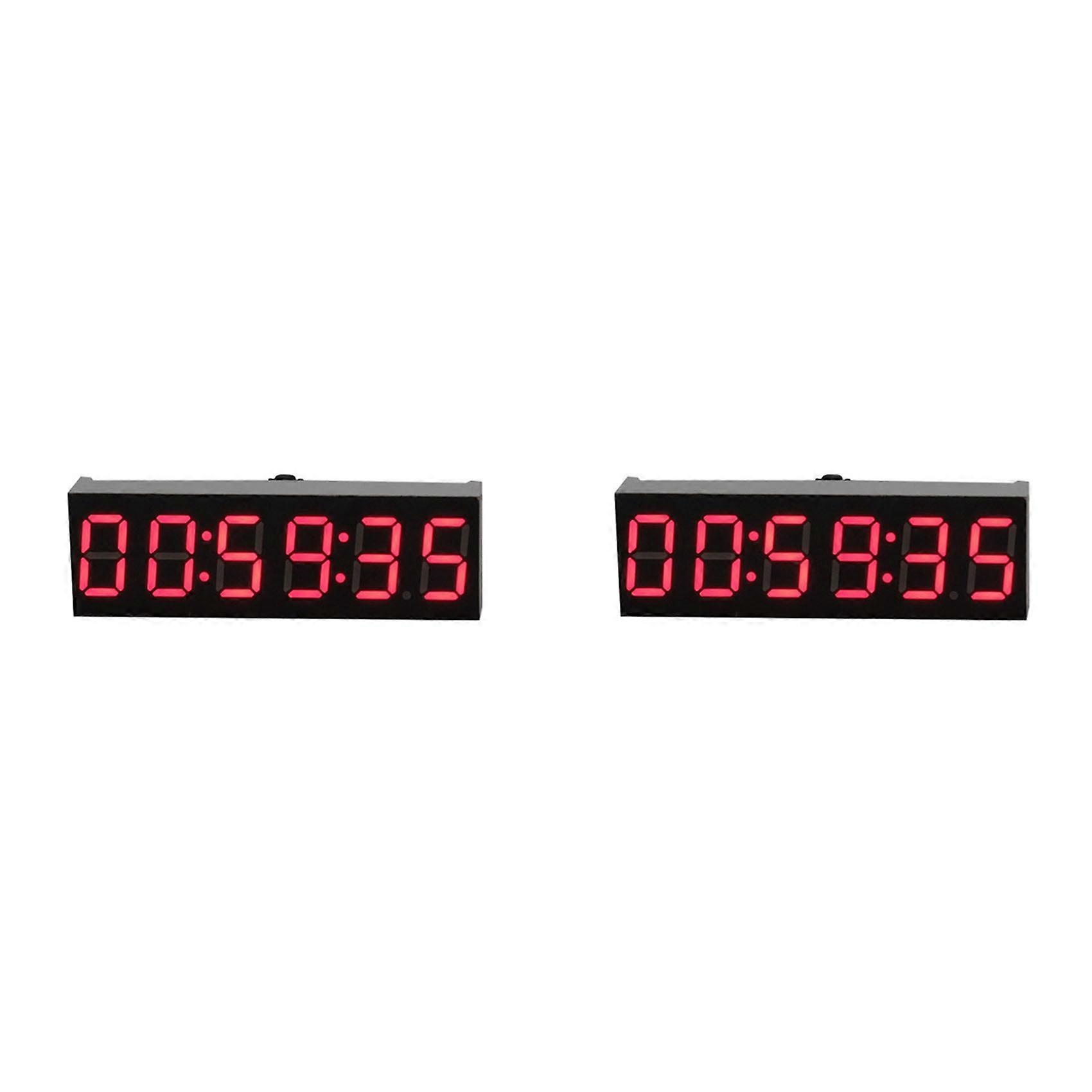 2pcs 0.36Inch 6-Bit Clock LED Digital Electronic Clock W Second Display Module Power Off Memory Brightness Adjustment -C