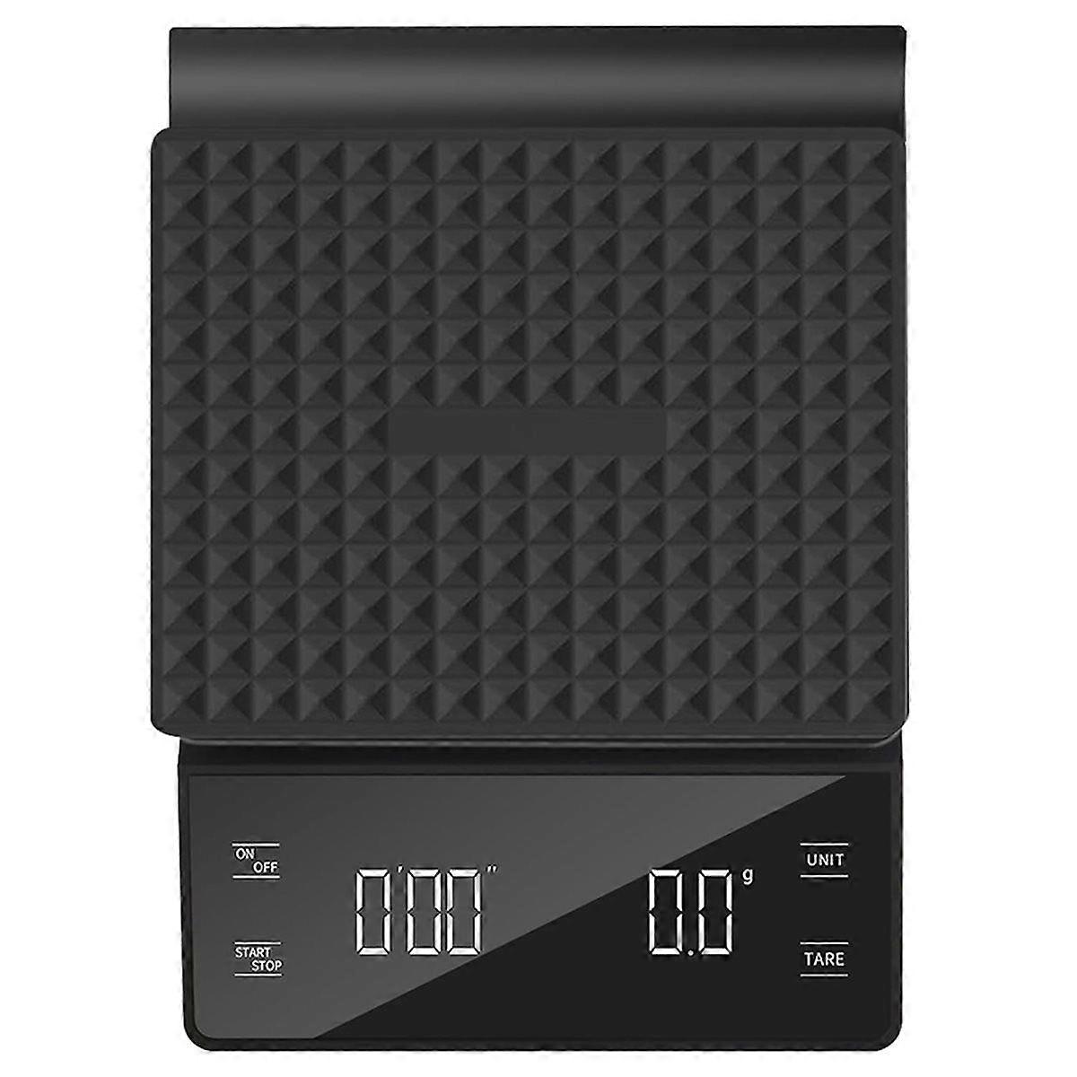 Digital Coffee Scale Rechargeable with Timer 3kg/0.1g Espresso Scale Tare Function for Pour over Ma