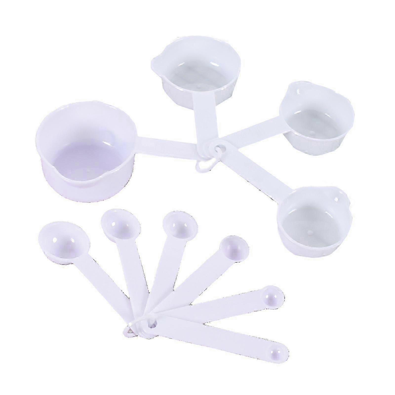 10-piece stackable measuring spoon set, suitable for baking and cooking.